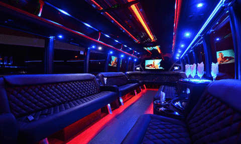 Henderson 30 Passenger Party Bus Black Interior