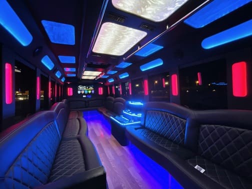 Henderson 35 Passenger Party Bus Interior