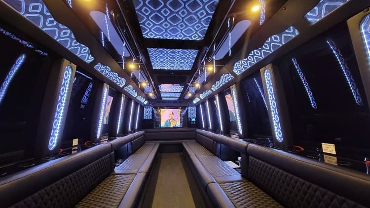 Henderson 40 Passenger Limo Bus Interior